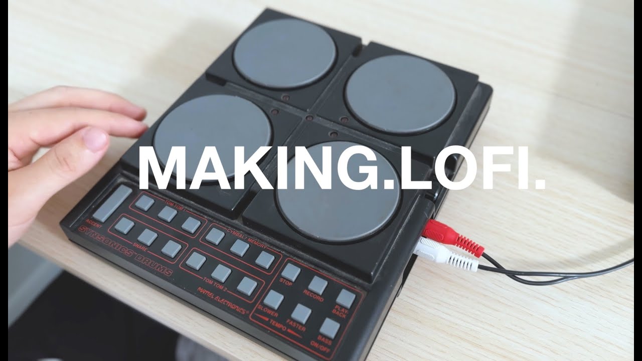 Making a beat with a Vintage Drum Machine