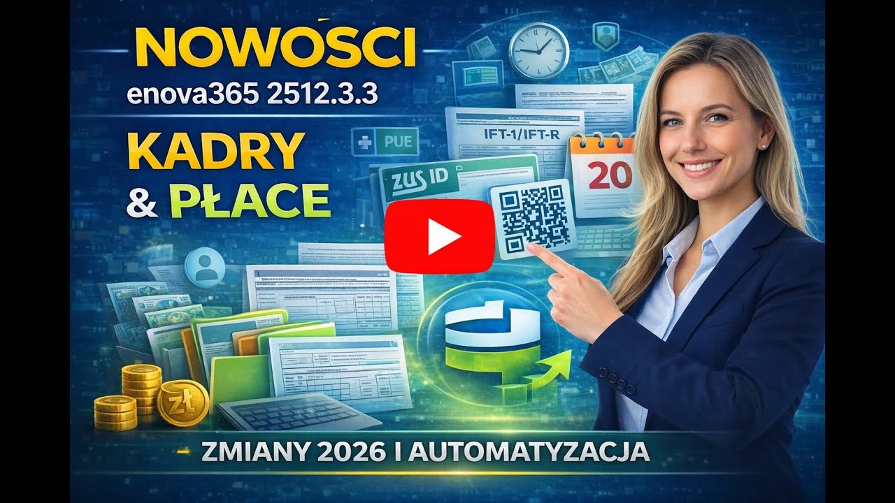 enova365 wersja 2512.3.3, nowości Kadry i Płace