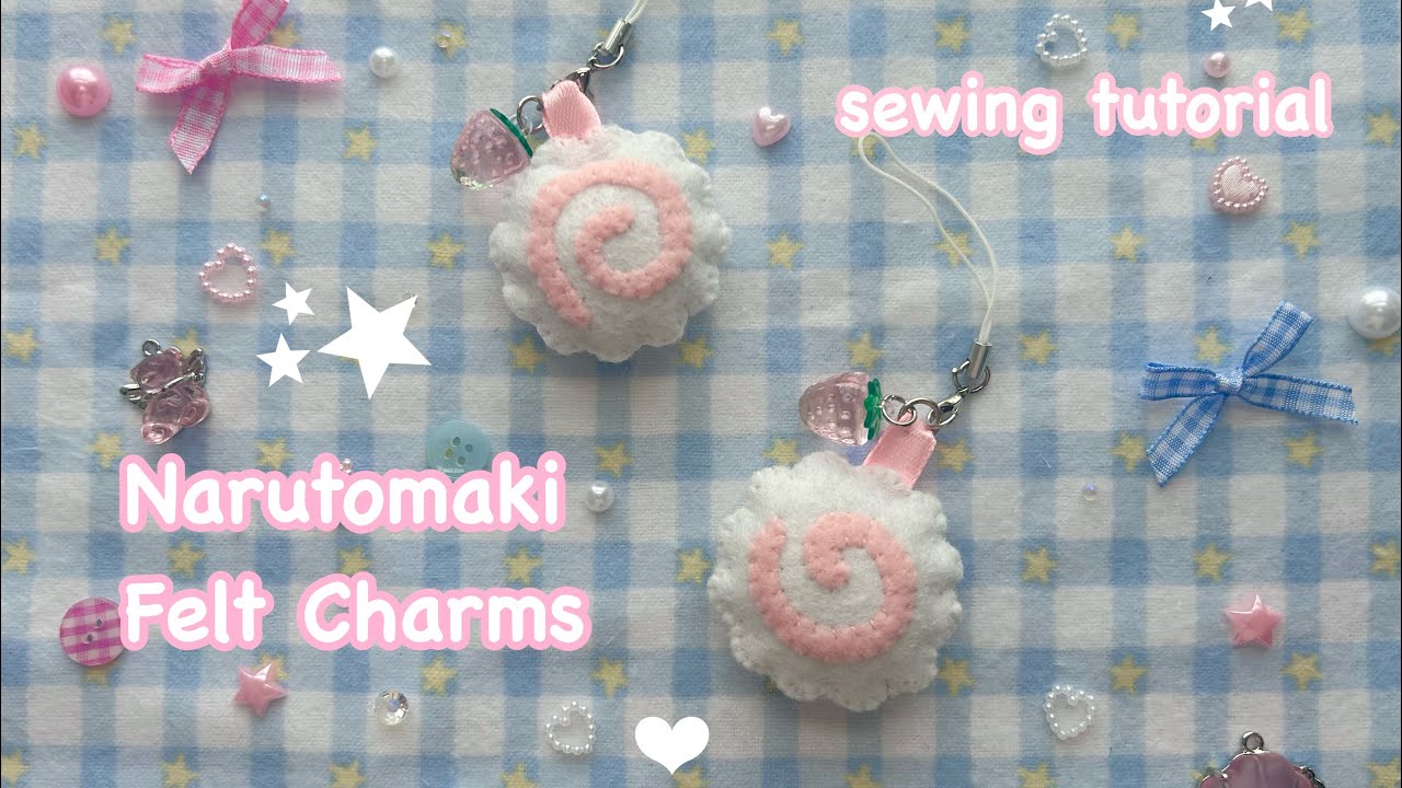 Narutomaki 🍥 Felt Charms ⊹₊ ⋆✿ | Sewing Tutorial