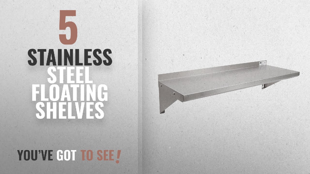 Top 10 Stainless Steel Floating Shelves [2018 ]: John Boos EWS8-1236 Stainless Steel Standard Wall