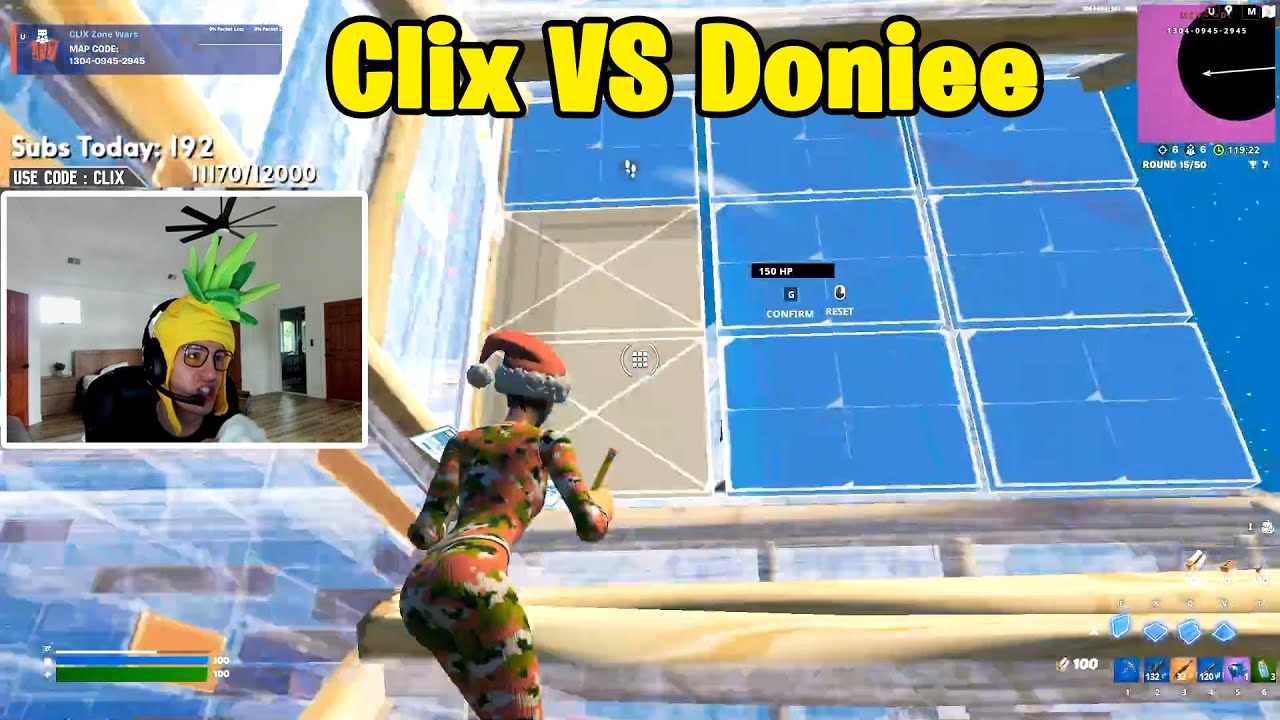 Clix VS Doniee 1v1 TOXIC Fights!