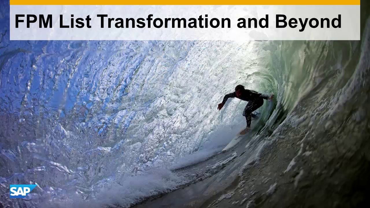 ALV and FPM on SAP HANA (Part 3/3) -  FPM Transformation and Beyond