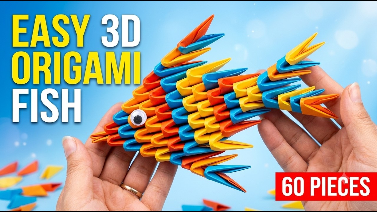 Amazing 3D Fish Paper Craft — Easy Step-by-Step Tutorial!