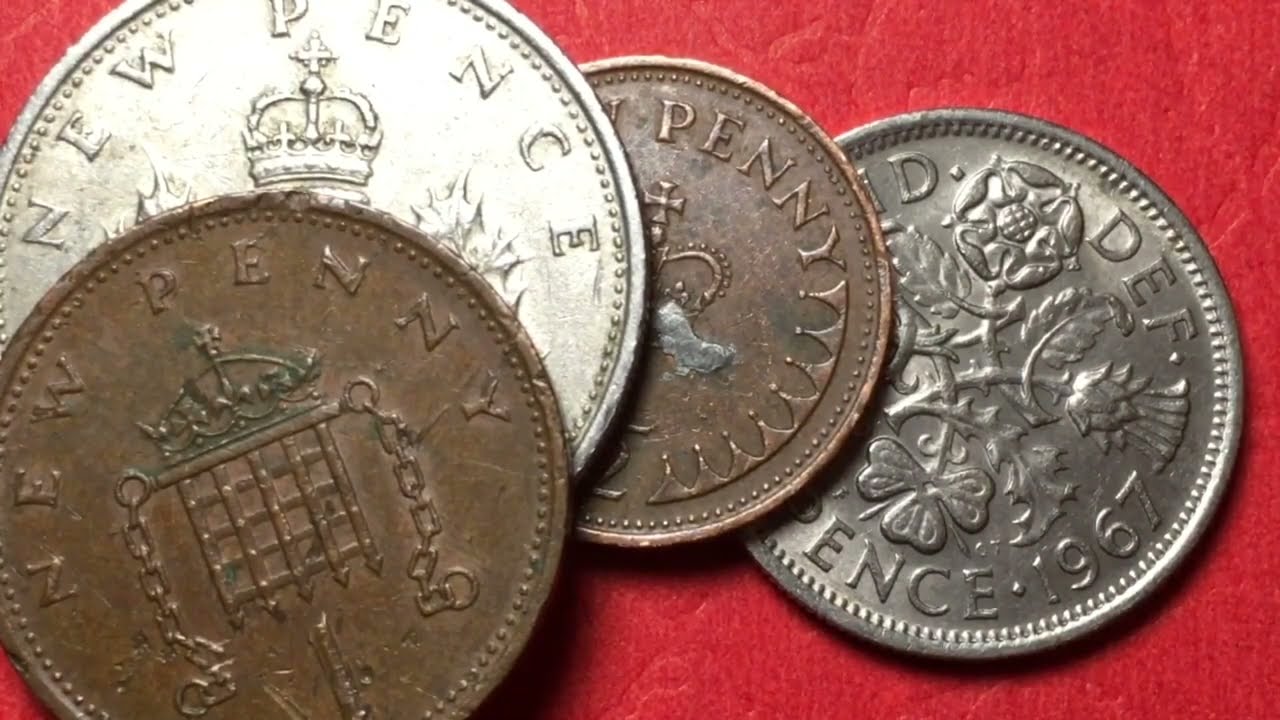 Great Britain 1968 5 New Pence Coin - United Kingdom Changes Coins From UK Pound Sterling