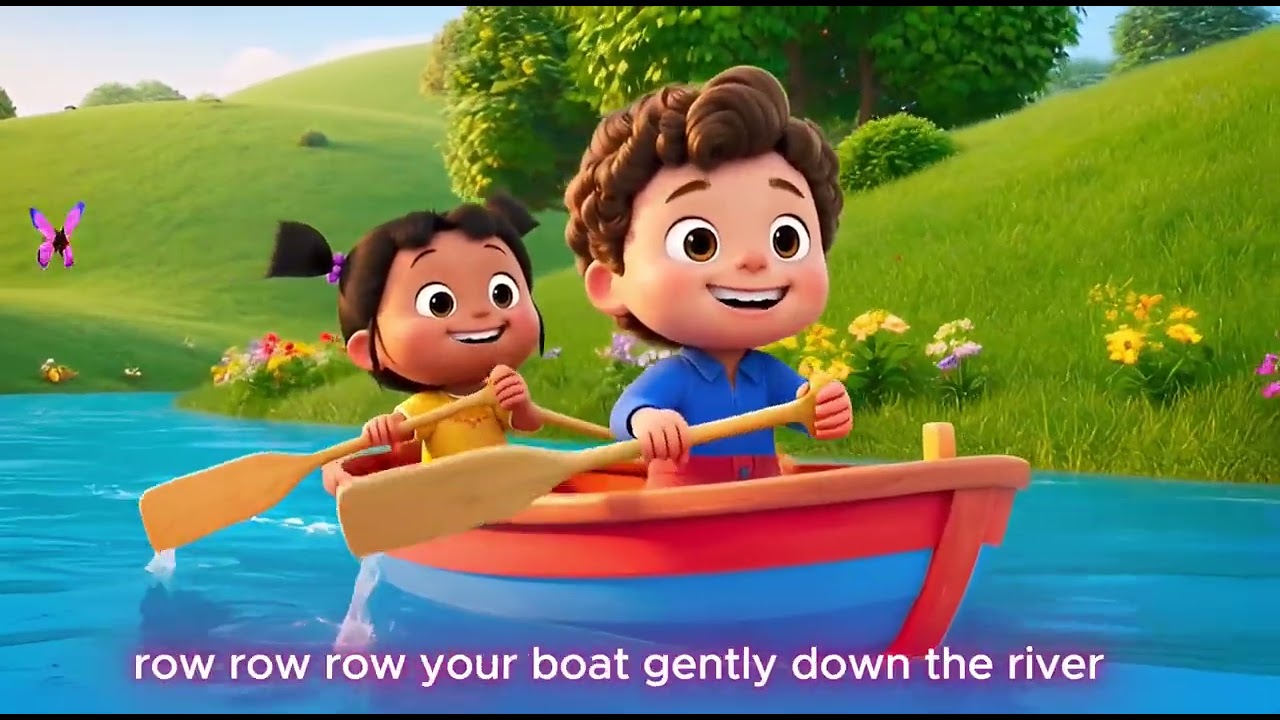 Row Row Row Your Boat Kids Nursery Rhymes