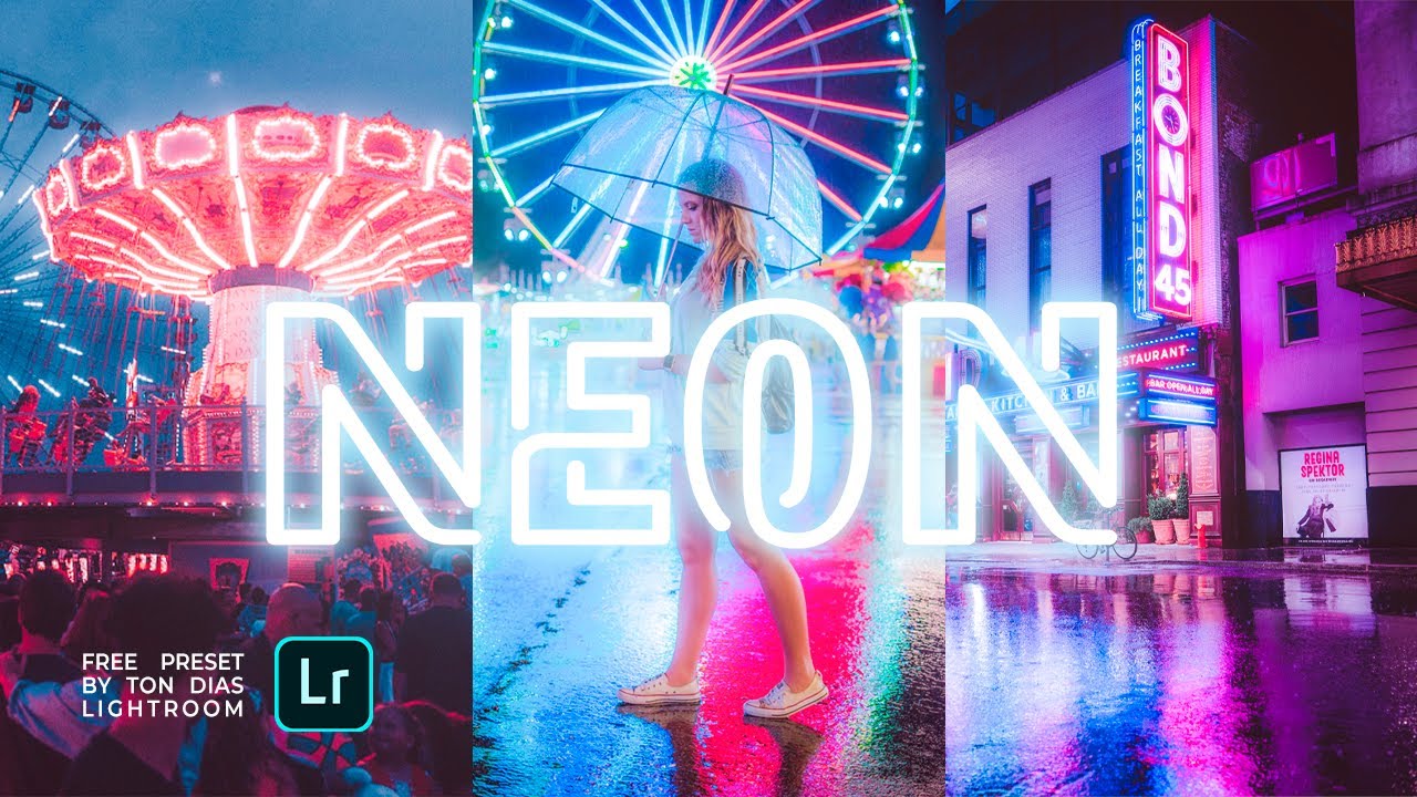 Tutorial - Efeito NEON #42 - Free Preset Lightroom Mobile