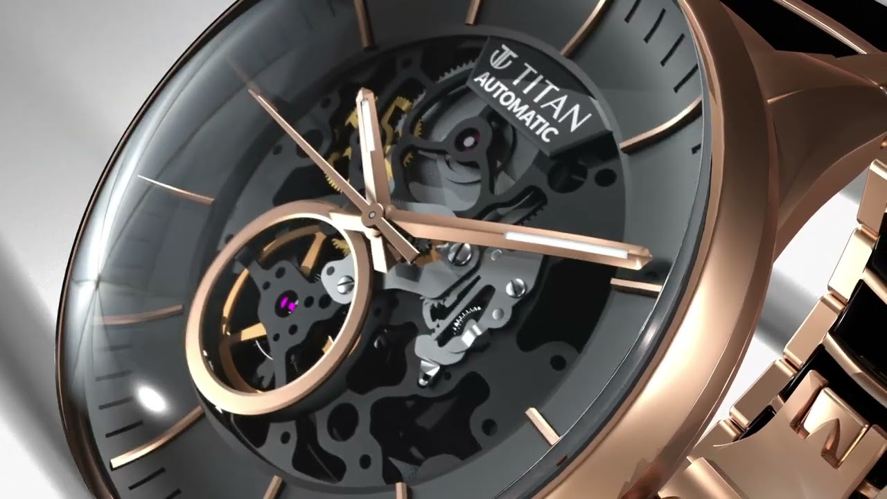 Titan Automatic Watch - 3D animation
