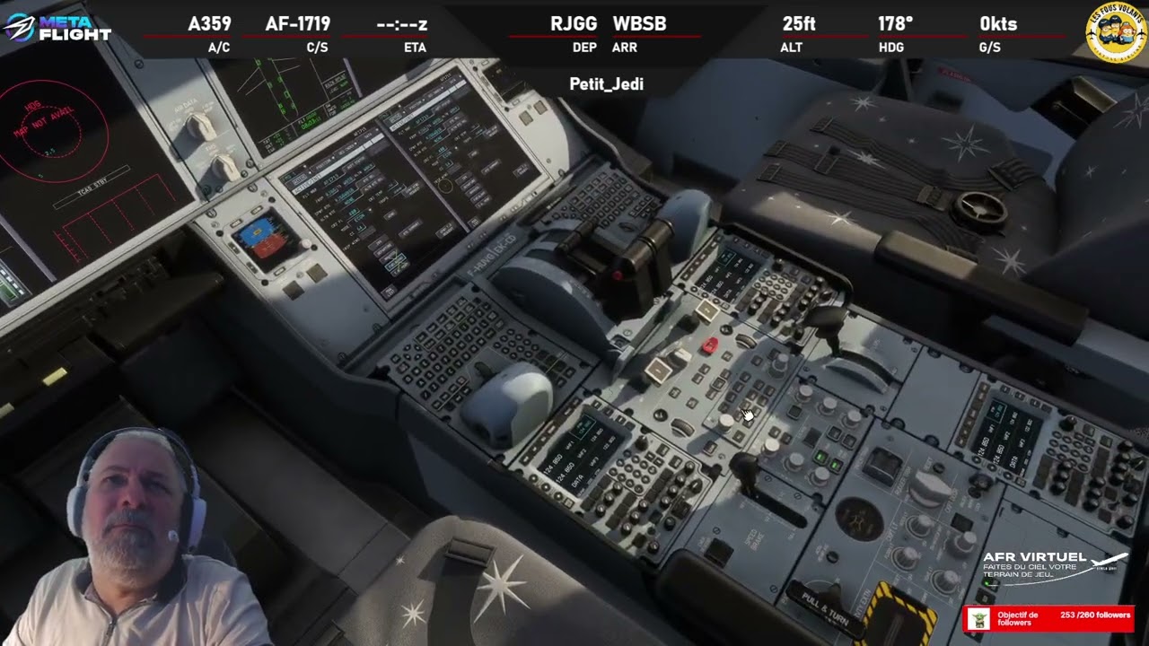 FSHUD ✈️ IniBuilds A350 ✈️ RJGG (Bandar) ✈ WBSB (Chubu) ✈️ Air Time estimé 5H00 ✈️ METAFLIGHT