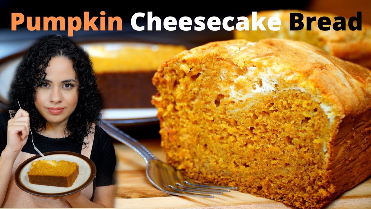 PUMPKIN CHEESECAKE BREAD recipe | SUPER MOIST | HOW TO MAKE bread with CREAM CHEESE