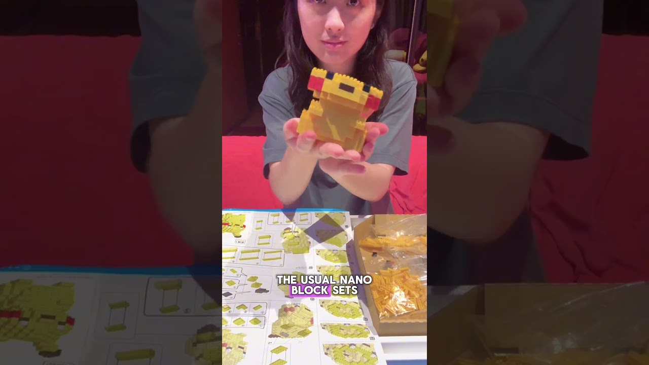 speed building pikachu nanoblock deluxe edition #nanoblock #pikachu #pokemon #speedbuild #shorts