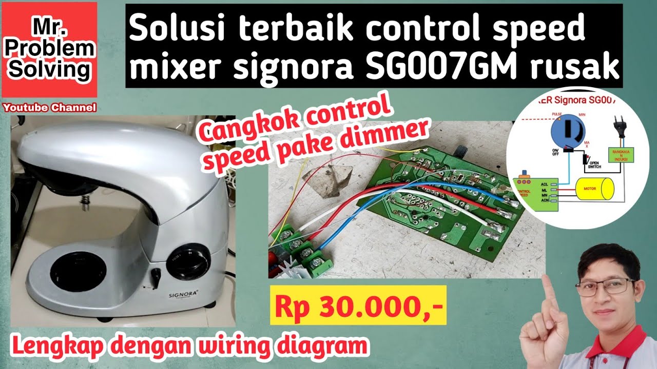 Cara Memperbaiki modul Mixer Signora Mati Total Modul Speed Rusak SG007GM