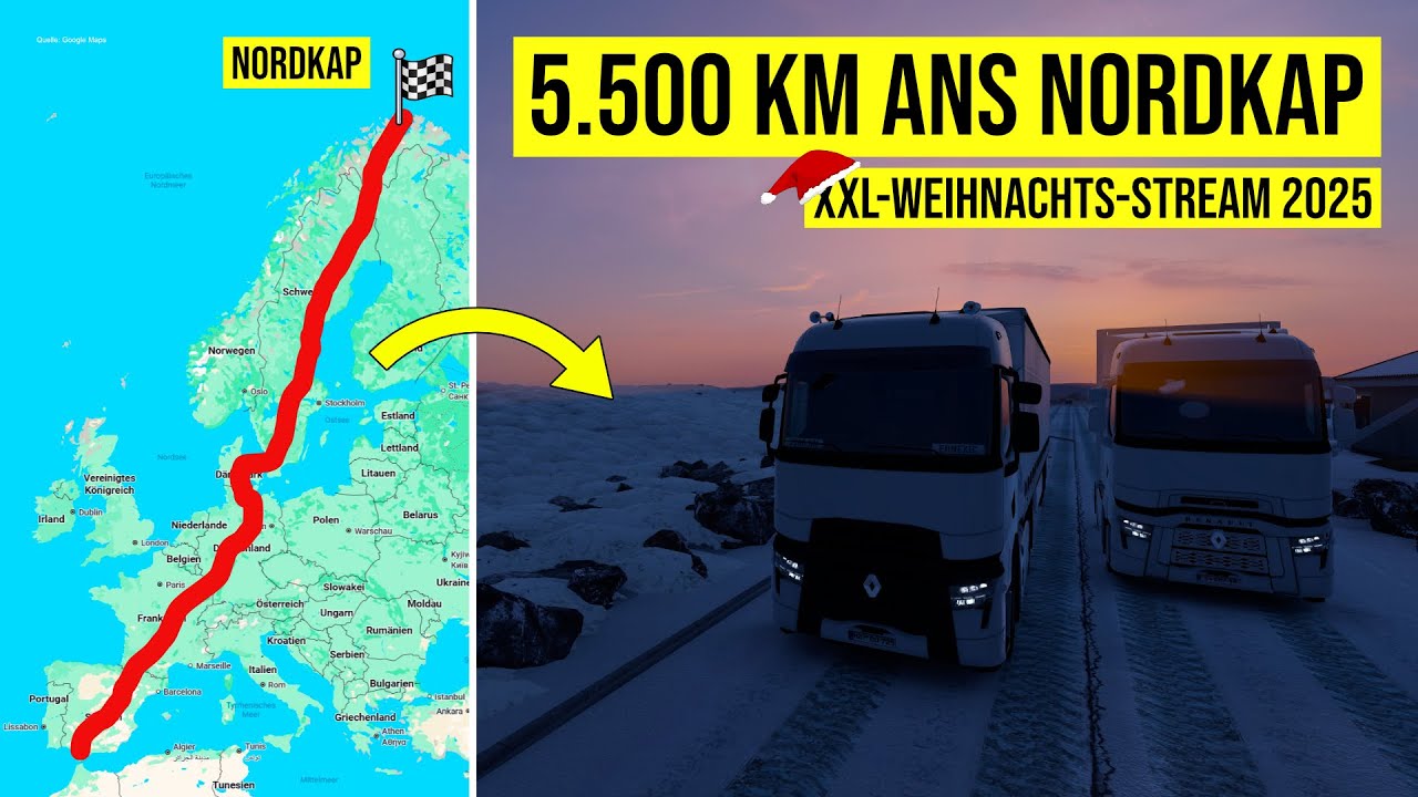XXL-Weihnachts-Stream 2025 🎄 | 5.500 km über die gesamte Karte OHNE tanken | @I_Doana_I @NicorixTV