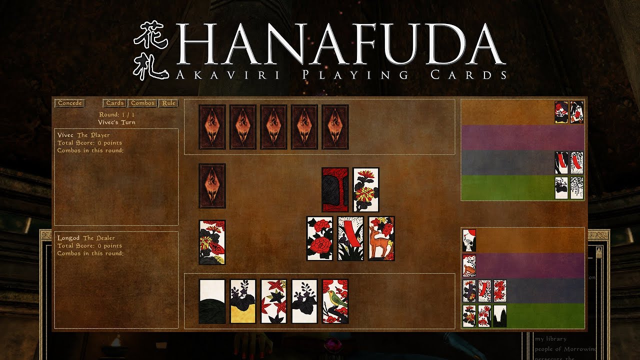 Morrowind Mod -  Hanafuda: Akaviri Playing Cards (WIP)