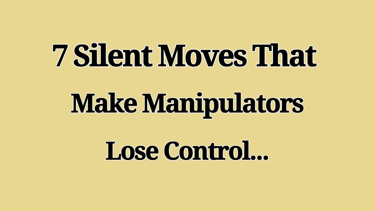 7 Silent Moves That Make Manipulators Lose Control 😌🧠 | Emotionally intelligence psychology