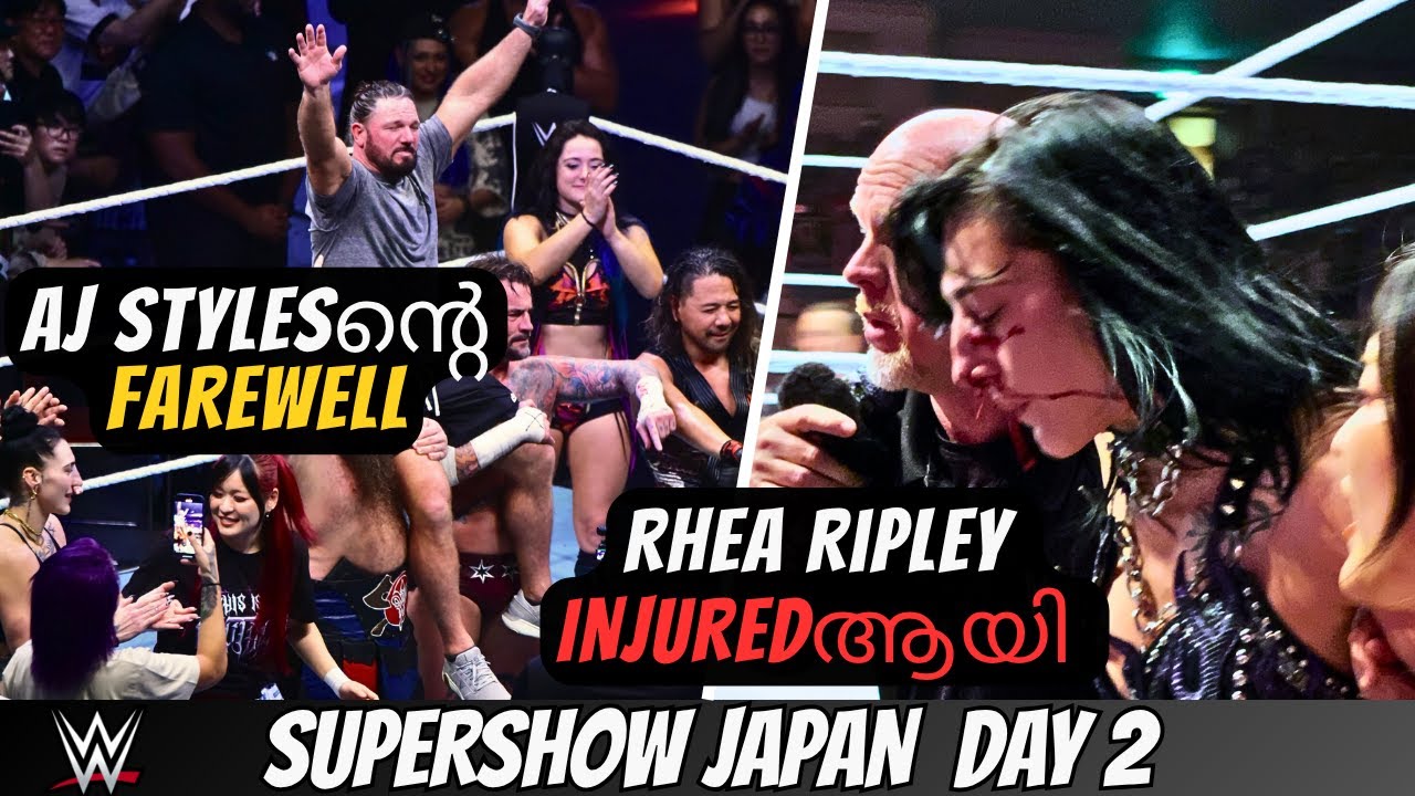 WWE Supershow Japan Highlights | Rhea Ripley Injured  | AJ Styles Farewell