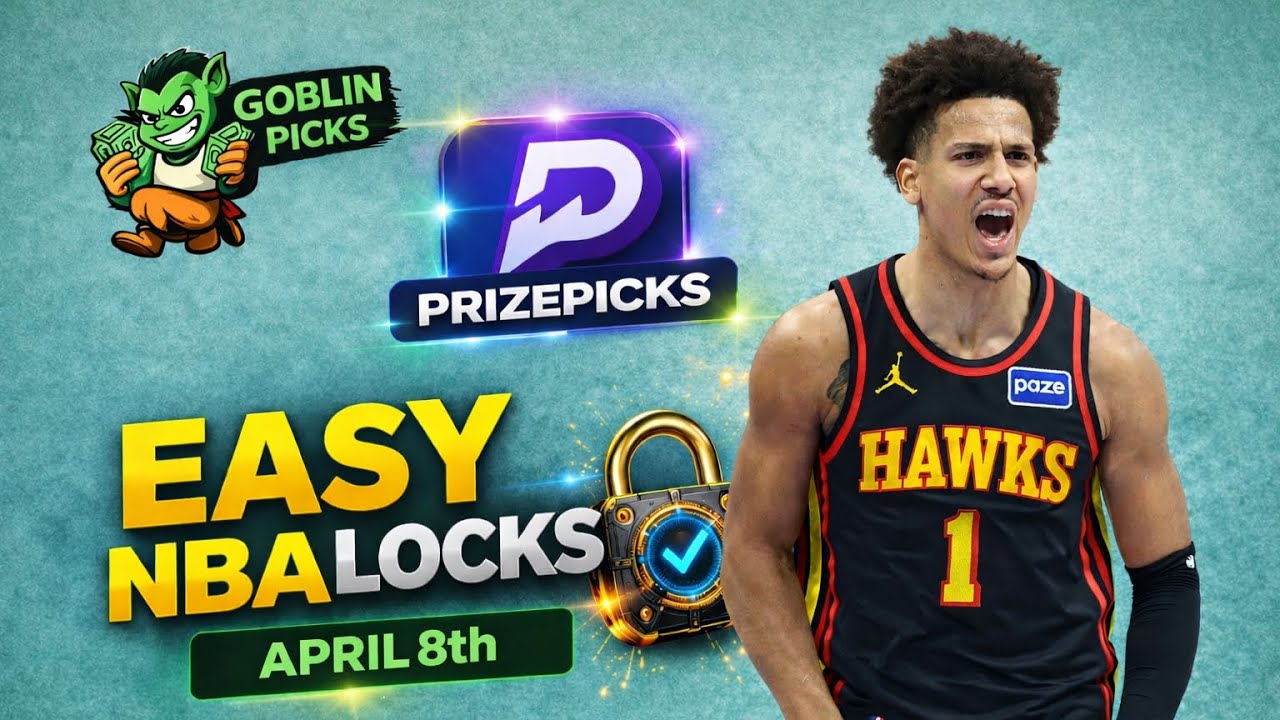 🔥 BEST NBA PRIZEPICKS | WEDNESDAY | 04/08/26 | 3 NBA 🏀PLAYER PROPS + $35 💸GIVEAWAY + 42X DEMON PLAY😈