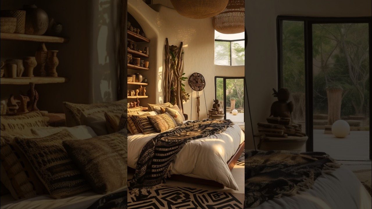 Modern African interior design style for a client🤍✨#interiordesign #interiordecor #modernafrican