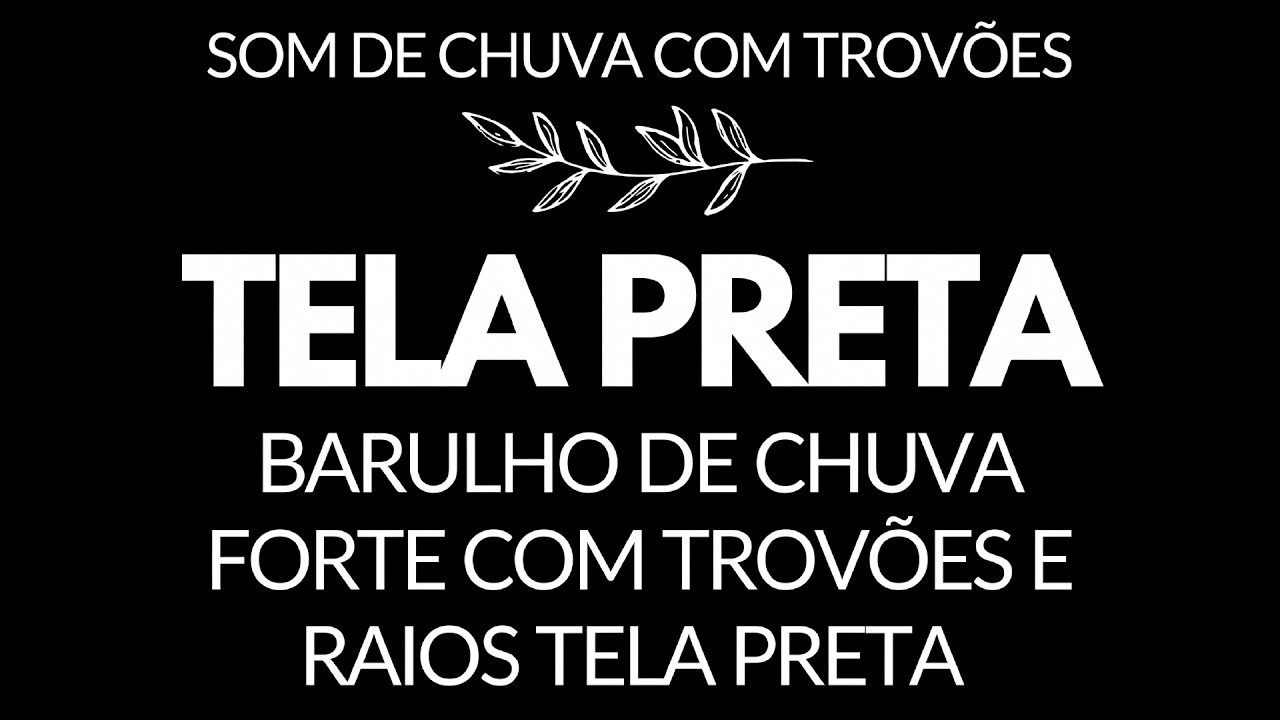 Barulho de Chuva para Dormir Imediatamente em 5 Minutos 💤 Som de Chuva e Trovoadas no Parque a Noite