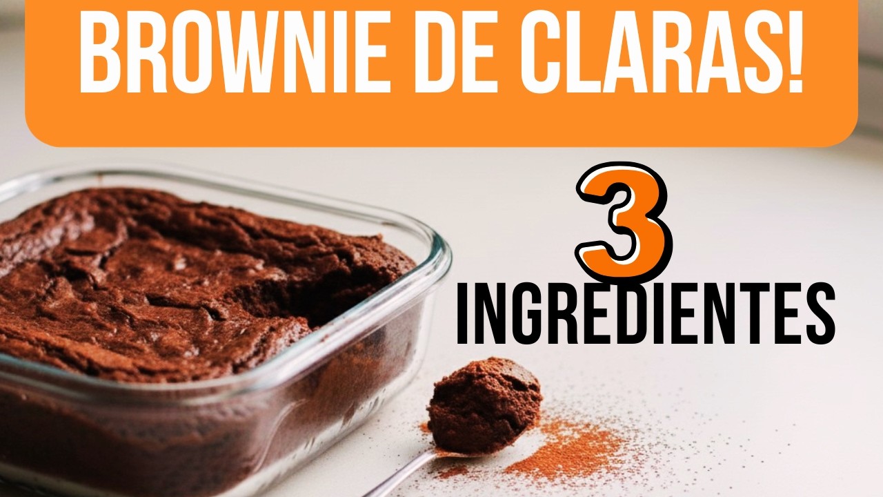 BROWNIE COM 3 INGREDIENTES Proteico, Fácil e Sem Farinha! 🍫