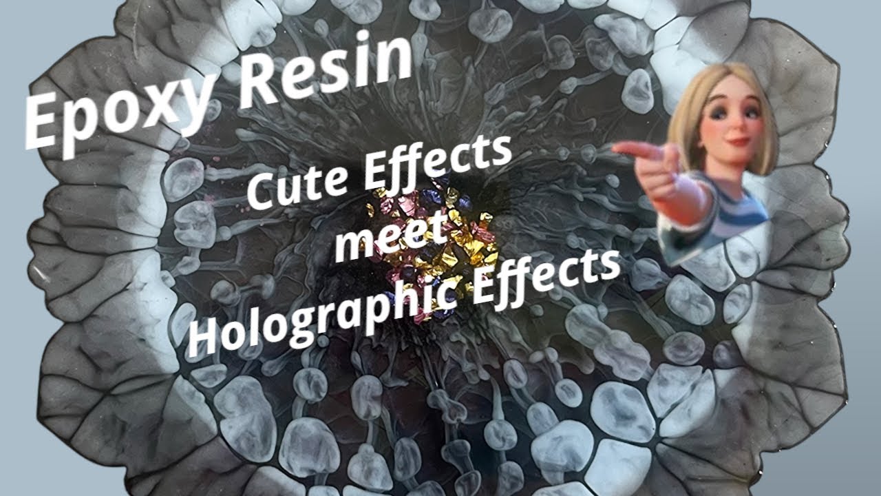 #625 EN: Cute Little Effects meet Holographic Effects | Coaster Set | #resinarttutorial