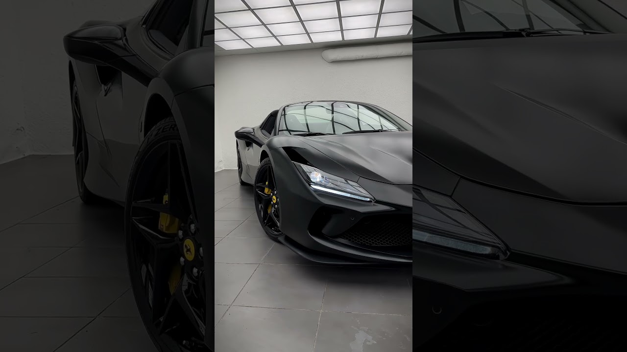 Nouveau projet Ferrari F8 Spider full black satin by MKMS Custom 🖤