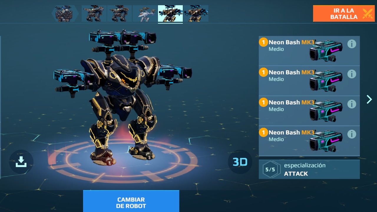 Ultimate Spectre Neon Bash War Robots WR 