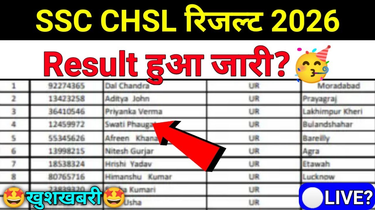 SSC CHSL Result 2026 | ssc chsl result 2025 tier 1 kab aayega | ssc chsl tier 1 result 2026/ssc chsl