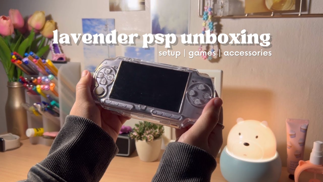 unboxing the lavender PSP in 2023 💜