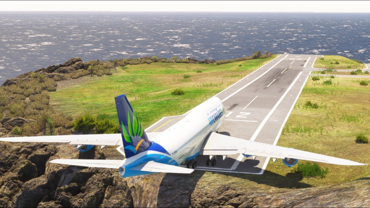 Incredible Pilot B747 Air Caraibes Takeoff on Short Runways