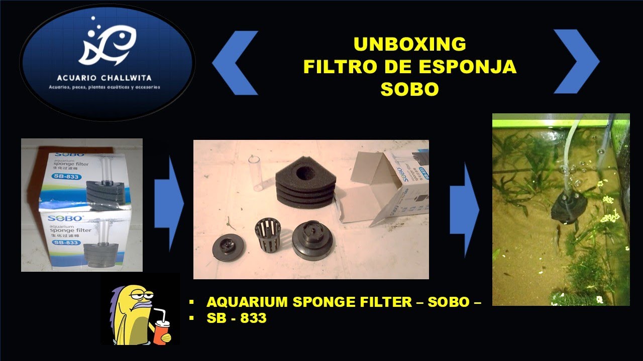 UNBOXING:  FILTRO DE ESPONJA SOBO - SB - 833