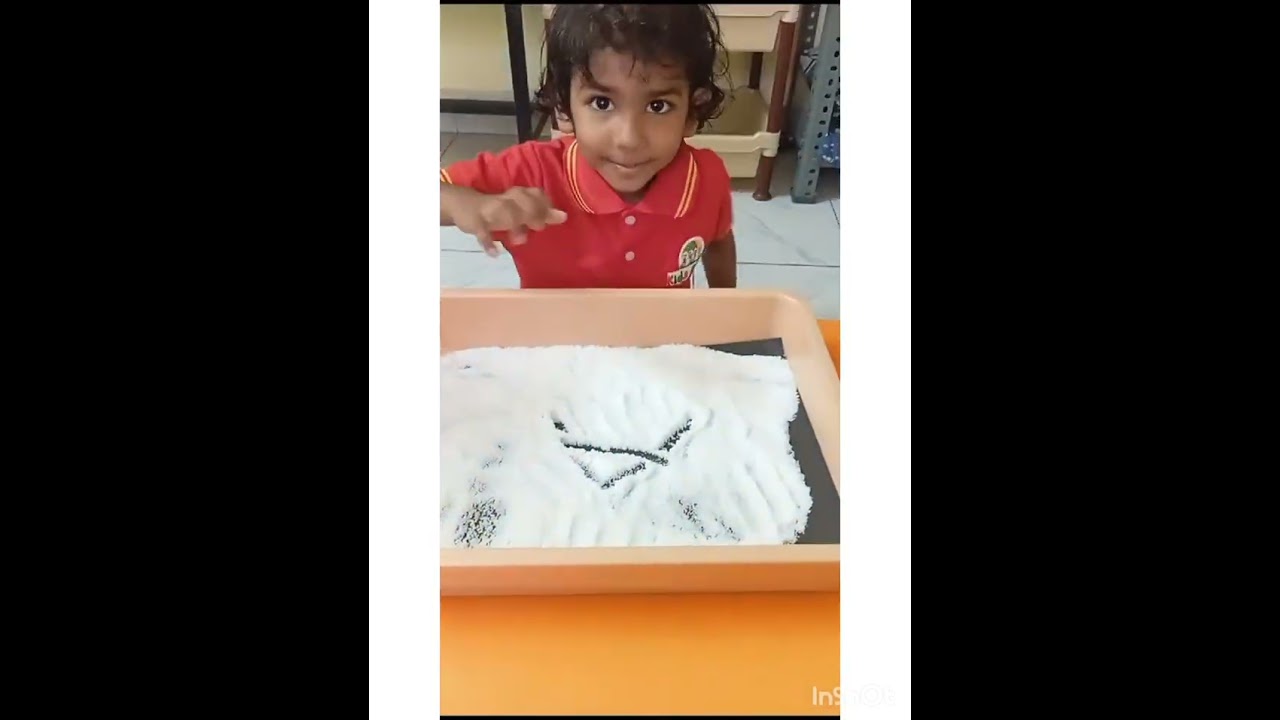 Salt tracing Activity #montessori #montessorilearning #montessoriactivity #preschoolactivities