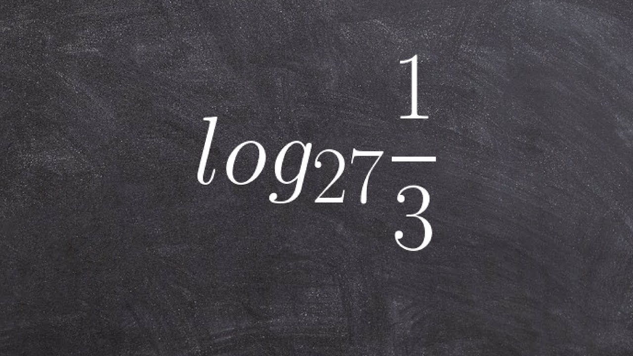 How To Evaluate a Logarithm When the Answer is a Negative Exponent