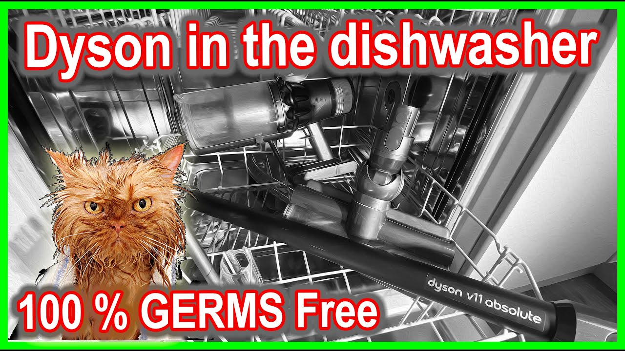 Dyson V11 vacuum cleaner 100% Germ-Free using the dishwasher