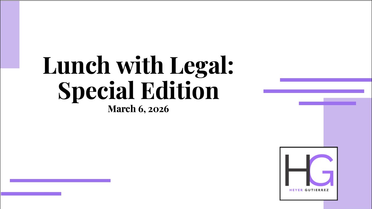 Lunch with Legal - March 6, 2026