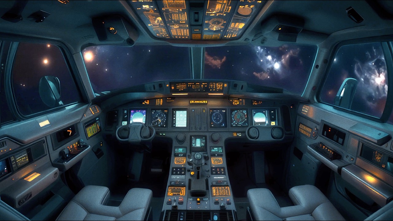 2 Hour Night Flight Cockpit Ambience | Airplane Engine Sounds for Deep Sleep