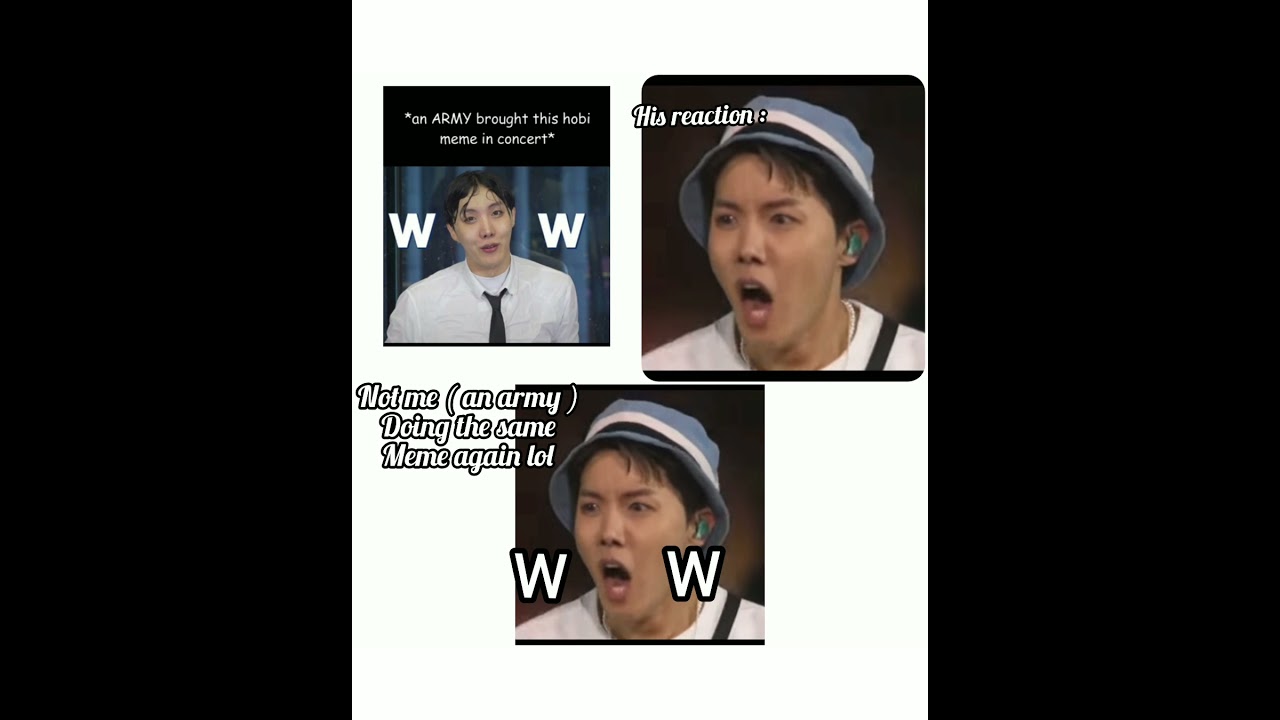 hobi reaction for an army bringing his meme | kpop stanies