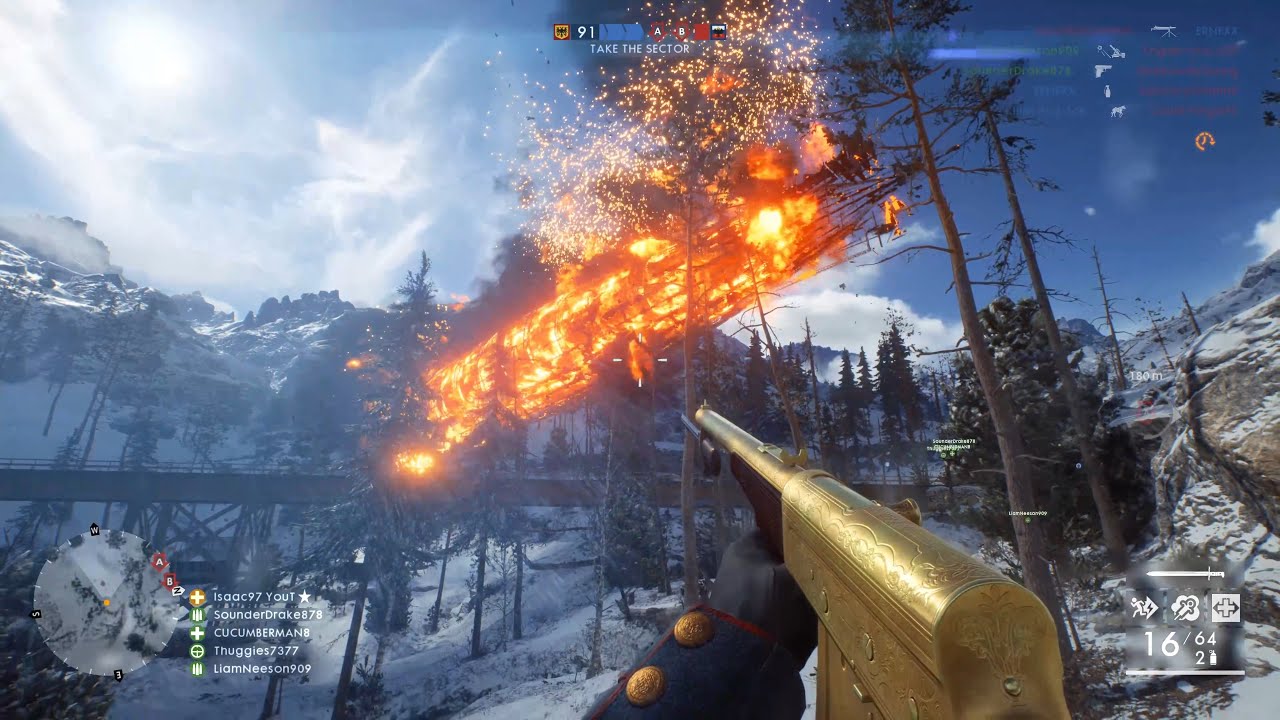 Battlefield 1 gameplay - Shock Operations LUPKOW PASS [4K 60FPS[