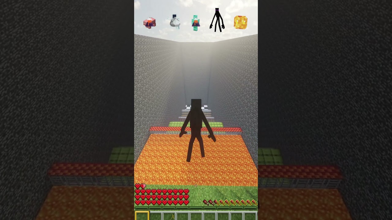 Minecraft Stage Parkour vs Mob's Survival #minecraft