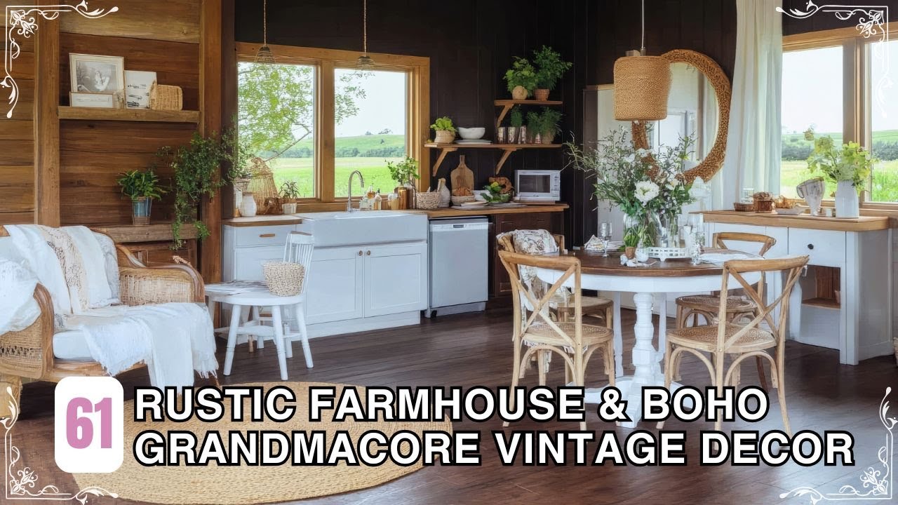 Rustic Farmhouse & Boho Grandmacore: Vintage Decor Ideas for a Cozy, Timeless Cottage Retreat