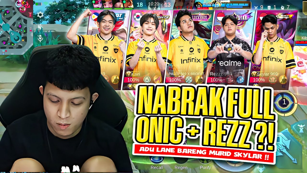 ADU LANE BARENG MURID SKYLAR ?!! NABRAK FULL ONIC + REZZ !! #MLBBIDCreator
