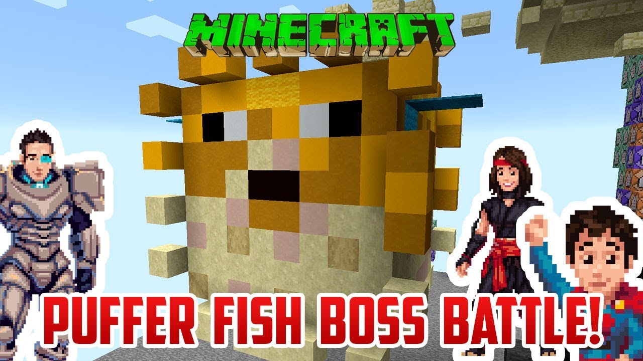 Minecraft PUFFER FISH BOSS BATTLE