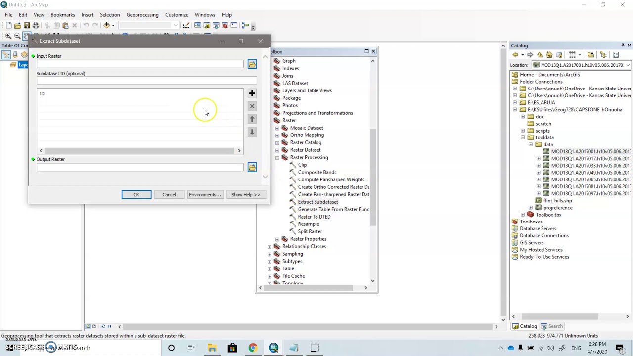 Extract VI layer from MODIS HDF file