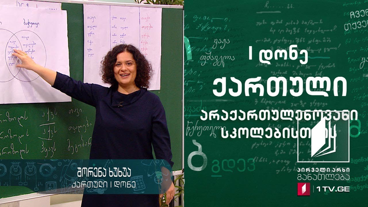 ქართული ენა არაქართულენოვანი სკოლებისთვის, I დონე - მეექვსე გაკვეთილი #ტელესკოლა