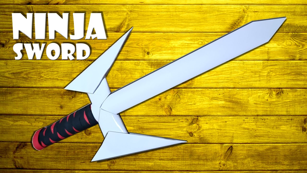 Ninja Schwert basteln Spielzeug Waffe aus Papier - ninja katana sword toy DIY craft [4K]