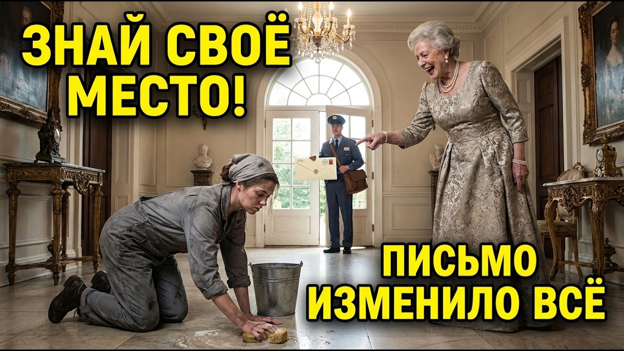 Невестка мыла полы в доме свекрови. Та смеялась: «Знай своё место!» Но когда почтальон принёс письмо