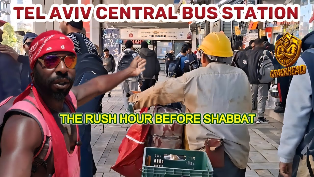 The Rush Hour before Shabbat at Tel Aviv Central Bus Station 🇮🇱 