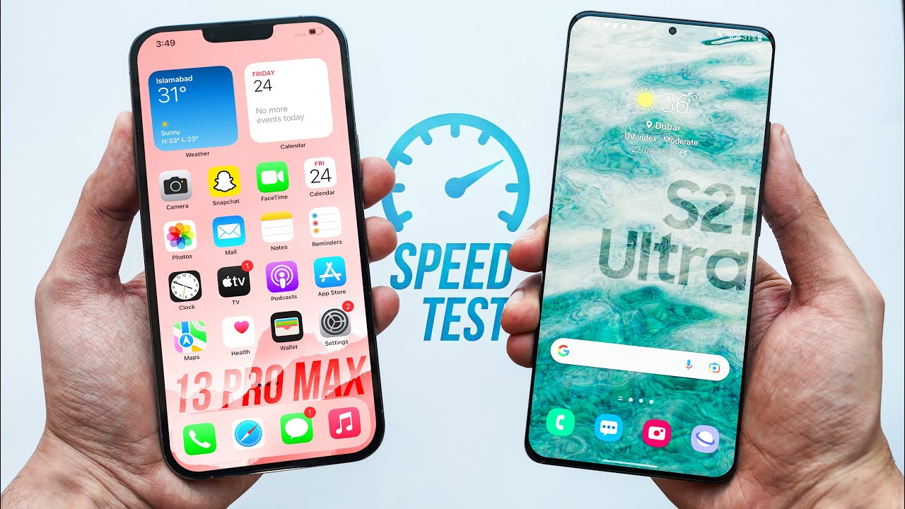iPhone 13 Pro Max vs Samsung Galaxy S21 Ultra - Speed Test!