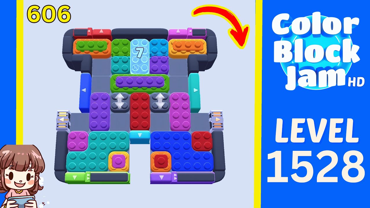Color Block Jam Level 606 (1528) Solution Walkthrough