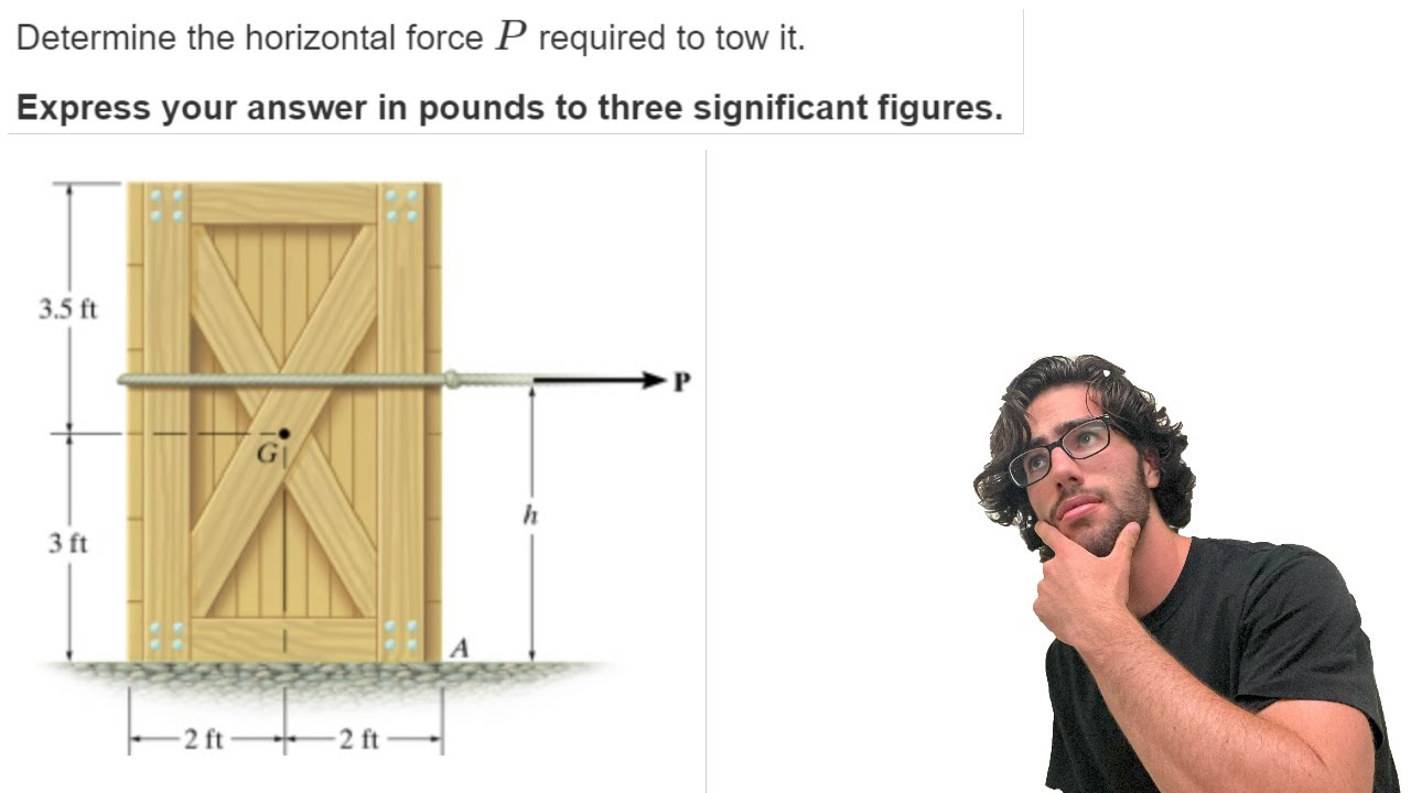 The crate shown in (Figure 1) has a weight of 220 lb and a center of gravity at G - 8-49