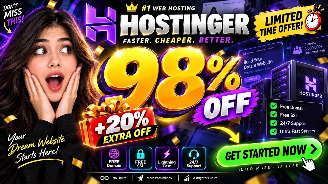 Hostinger Coupon Code 2026 ✅ Huge Discount | Hostinger Promo Code | Hostinger Discount Code 🔥